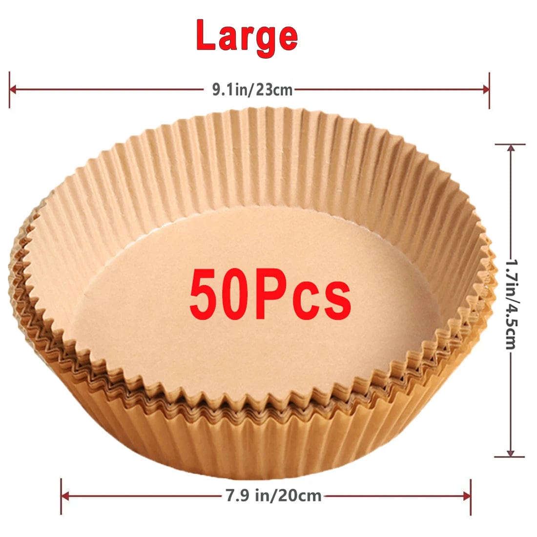Papiers Cuisson Air Fryer, 100/50 Pièces, 16cm, Ronds, Blancs/Brun : Accessoires Cuisine Ecofriendly Air Fryer