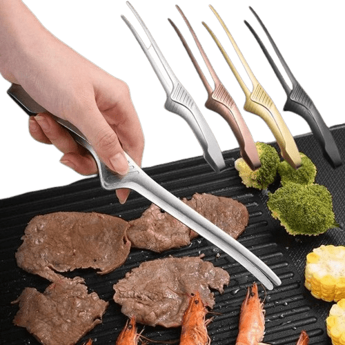 Pinces de barbecue coréennes en acier inoxydable - Pratiques et durables barbecue