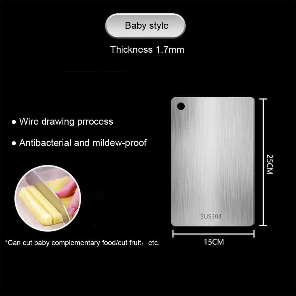 Planche à découper de cuisine en acier inoxydable 316 double face - Épaisse et antibactérienne Planche à Découper