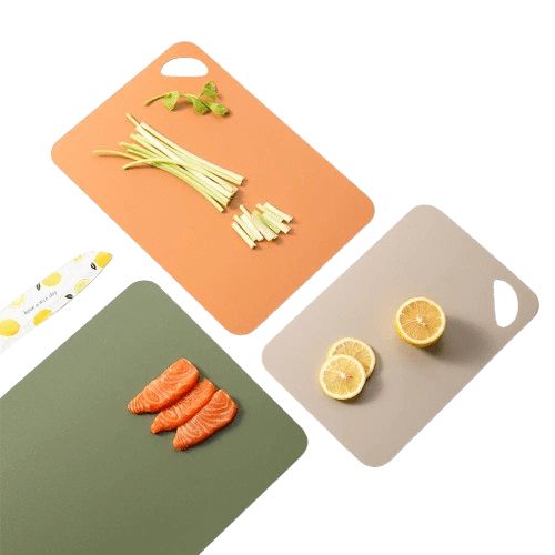 Planche à découper de cuisine flexible, colorée en plastique, antidérapante Planche à Découper