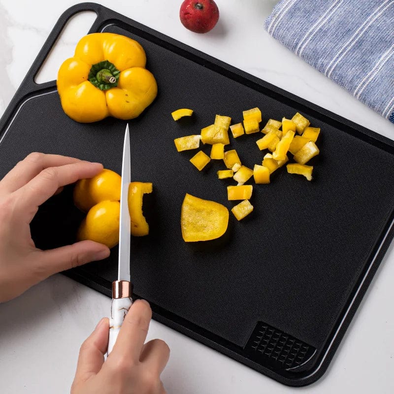 Planche à découper de cuisine multifonctionnelle avec presse-ail Planche à Découper