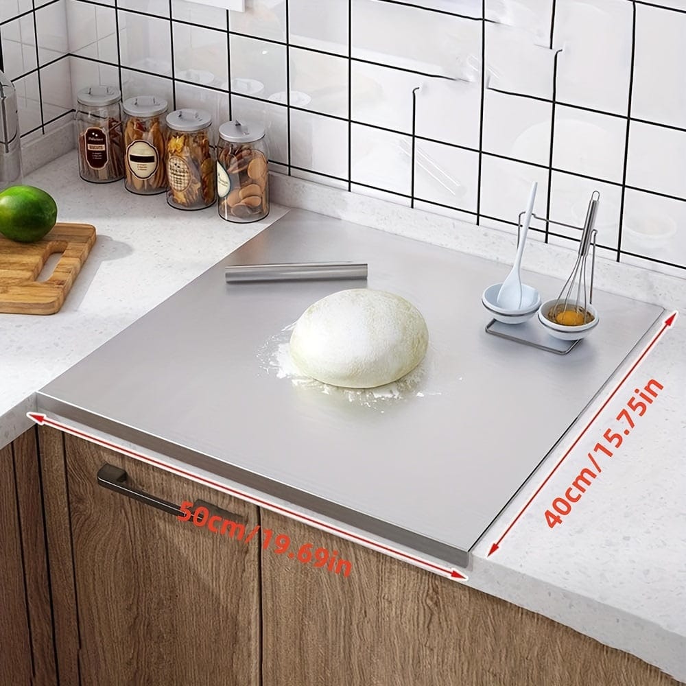 Planche à Découper en Inox - Antidérapante avec Bord de Protection Planche à Découper