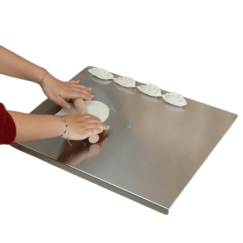 Planche à Découper en Inox - Antidérapante avec Bord de Protection Planche à Découper