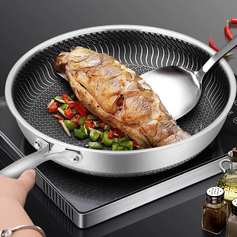 Poêle Innovante au Revêtement en nid d'abeille pour une Cuisson Parfaite
