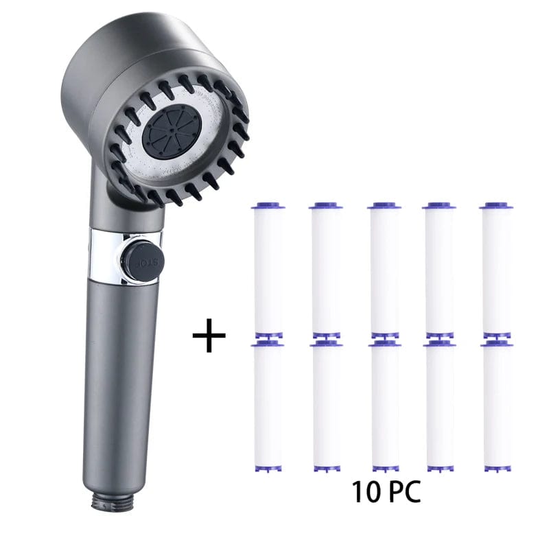 Pommeau de Douche à Haute Pression 3 Modes avec Filtre pour Salle de Bain