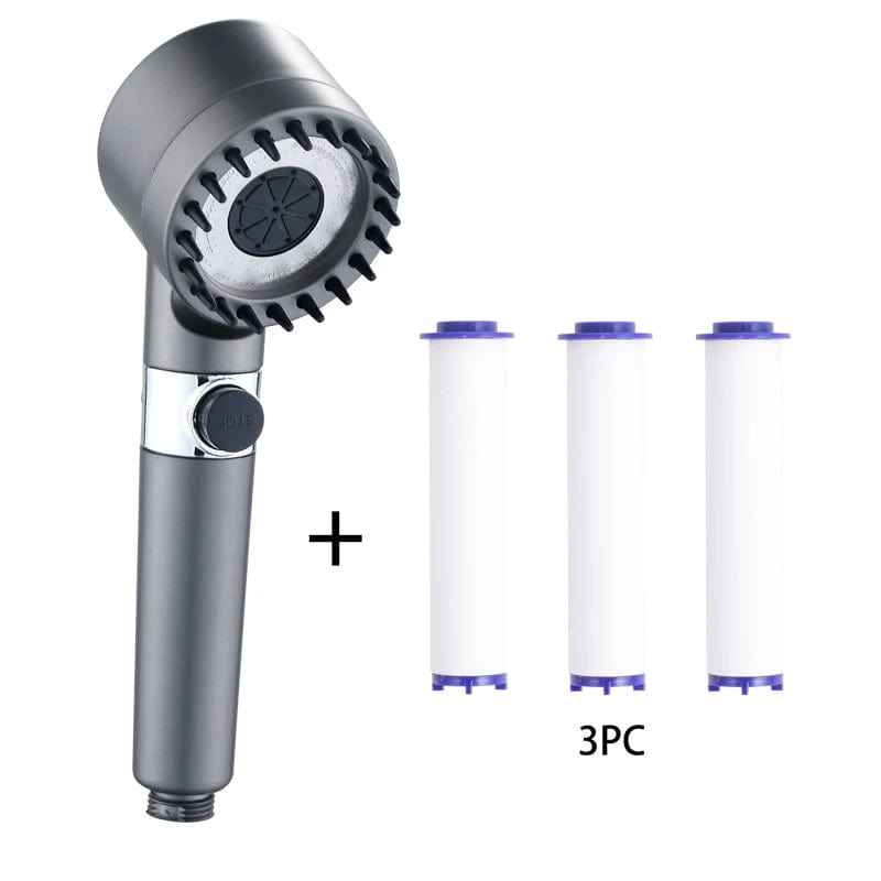 Pommeau de Douche à Haute Pression 3 Modes avec Filtre pour Salle de Bain