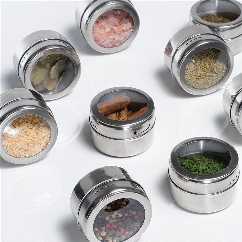 Pots de conservation en métal pour Épices Boîtes Hermétiques