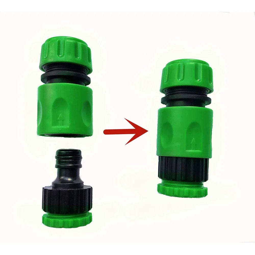 Raccord rapide en ABS pour tuyau d'arrosage de jardin - Set adaptateur double mâle 1/2"