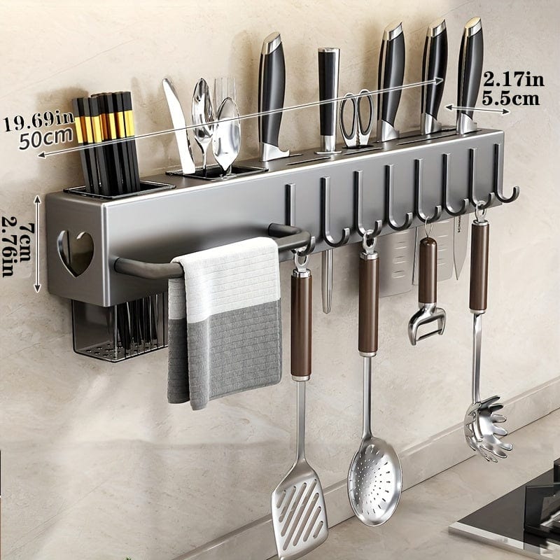 Range-couteaux mural multi-fonctionnel pour ustensiles de cuisine
