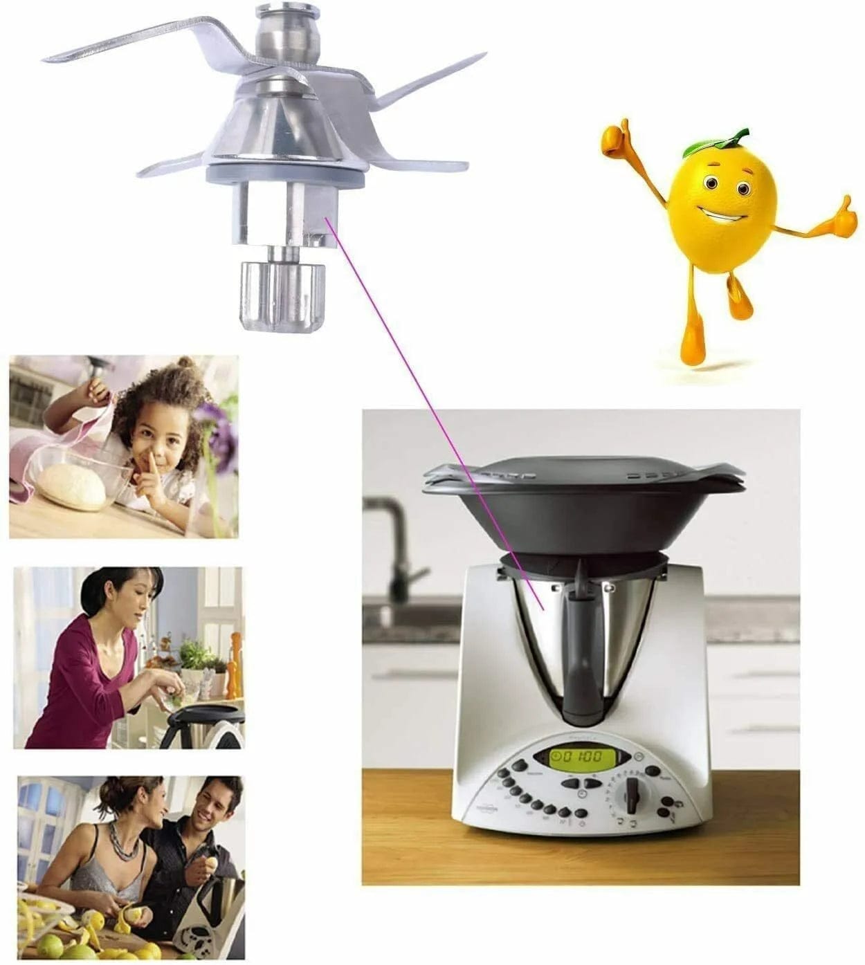 Lame de rechange en acier inoxydable pour Vorwerk Thermomix TM31 - Silencieux et performant, adapté à un usage quotidien