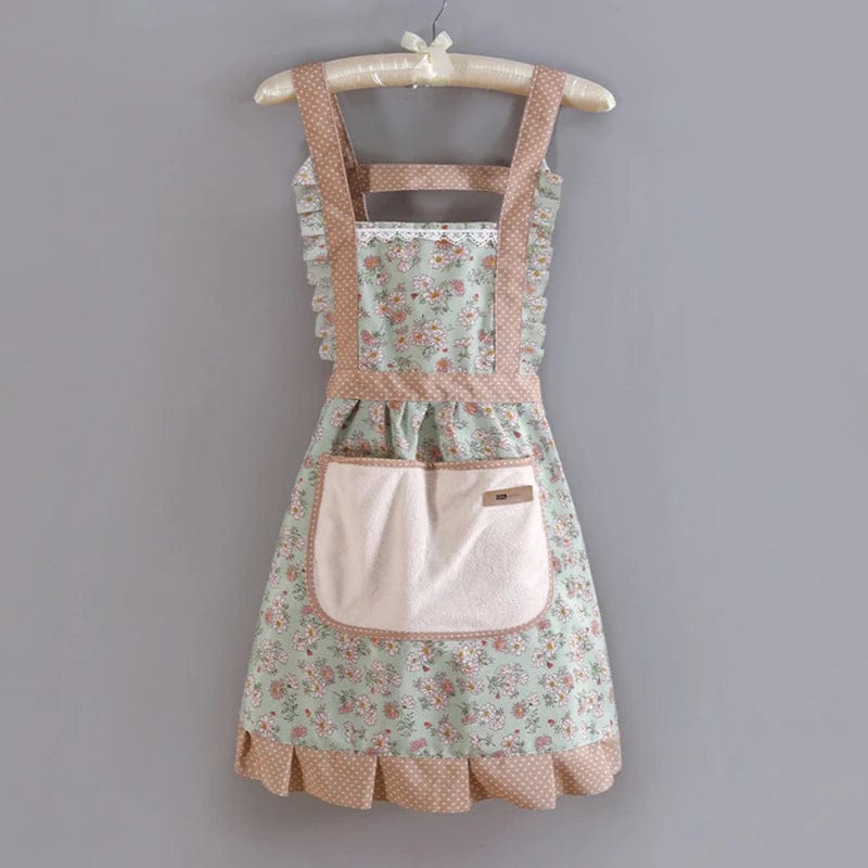 Tablier cuisine vintage années 50 traditionnel 100% coton tablier