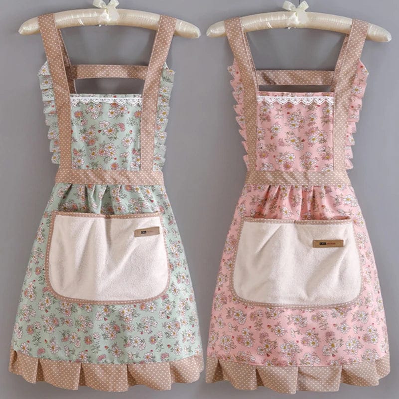 Tablier cuisine vintage années 50 traditionnel 100% coton tablier