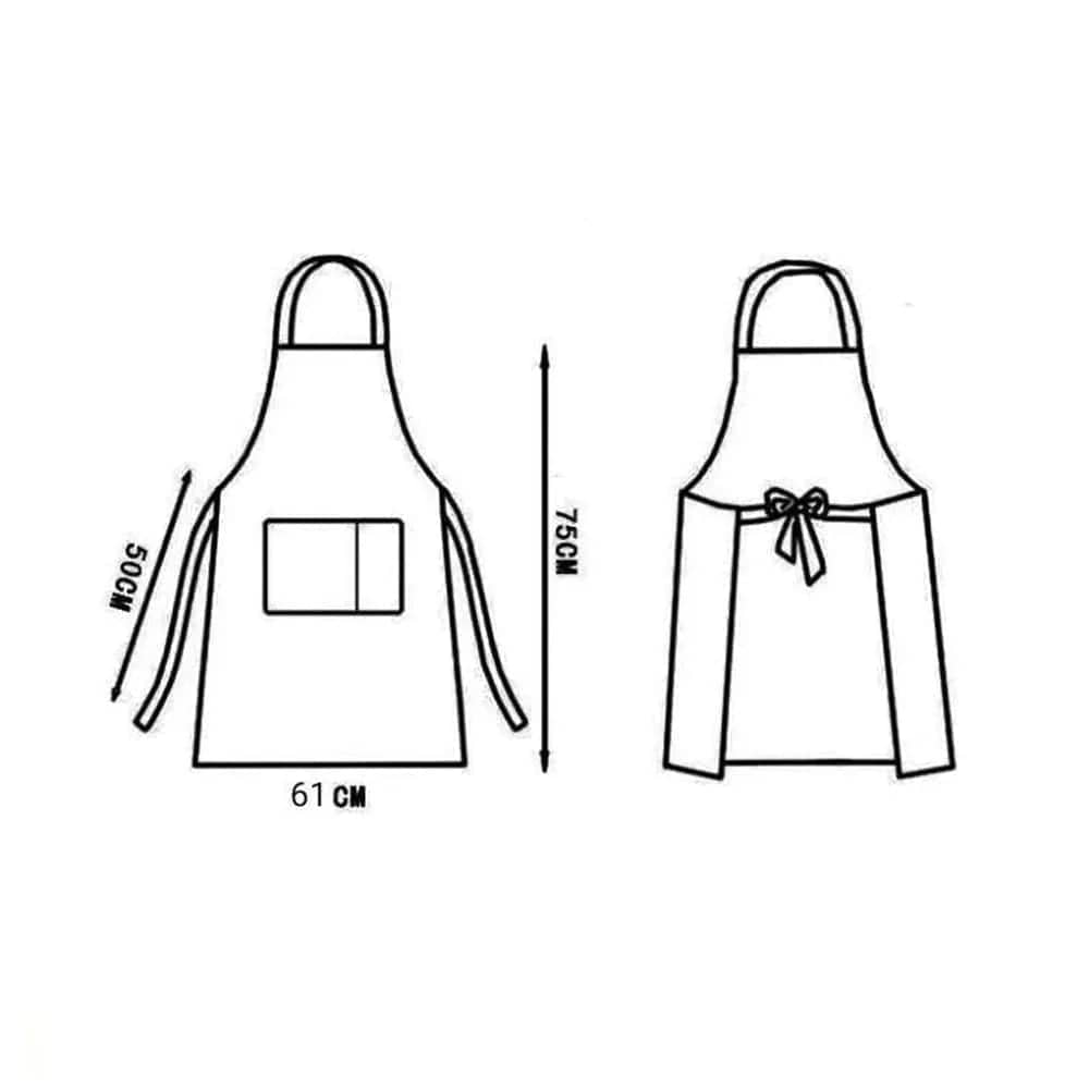 Tablier de Cuisine Classique "Cooking" en PVC Imperméable - Couleur Noire tablier