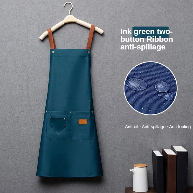 Tablier de cuisine en non-tissé pour homme et femme - Vert tablier
