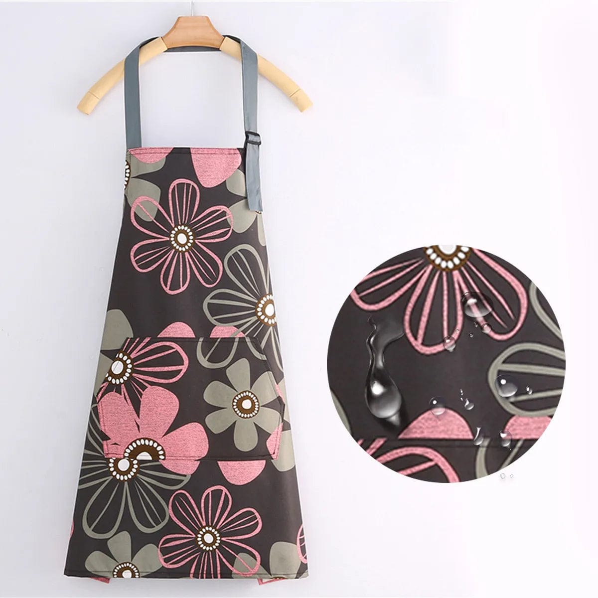 Tablier de cuisine en toile de coton imperméable - Motifs Fleurs ou Chats tablier