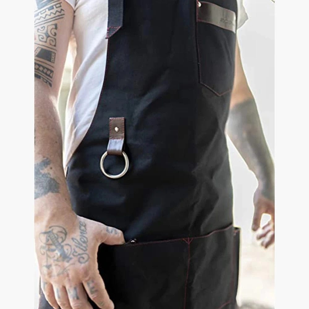 Tablier de Cuisine en Toile Homme avec Poches - Tablier de Cuisine Imperméable de Qualité pour Chef tablier