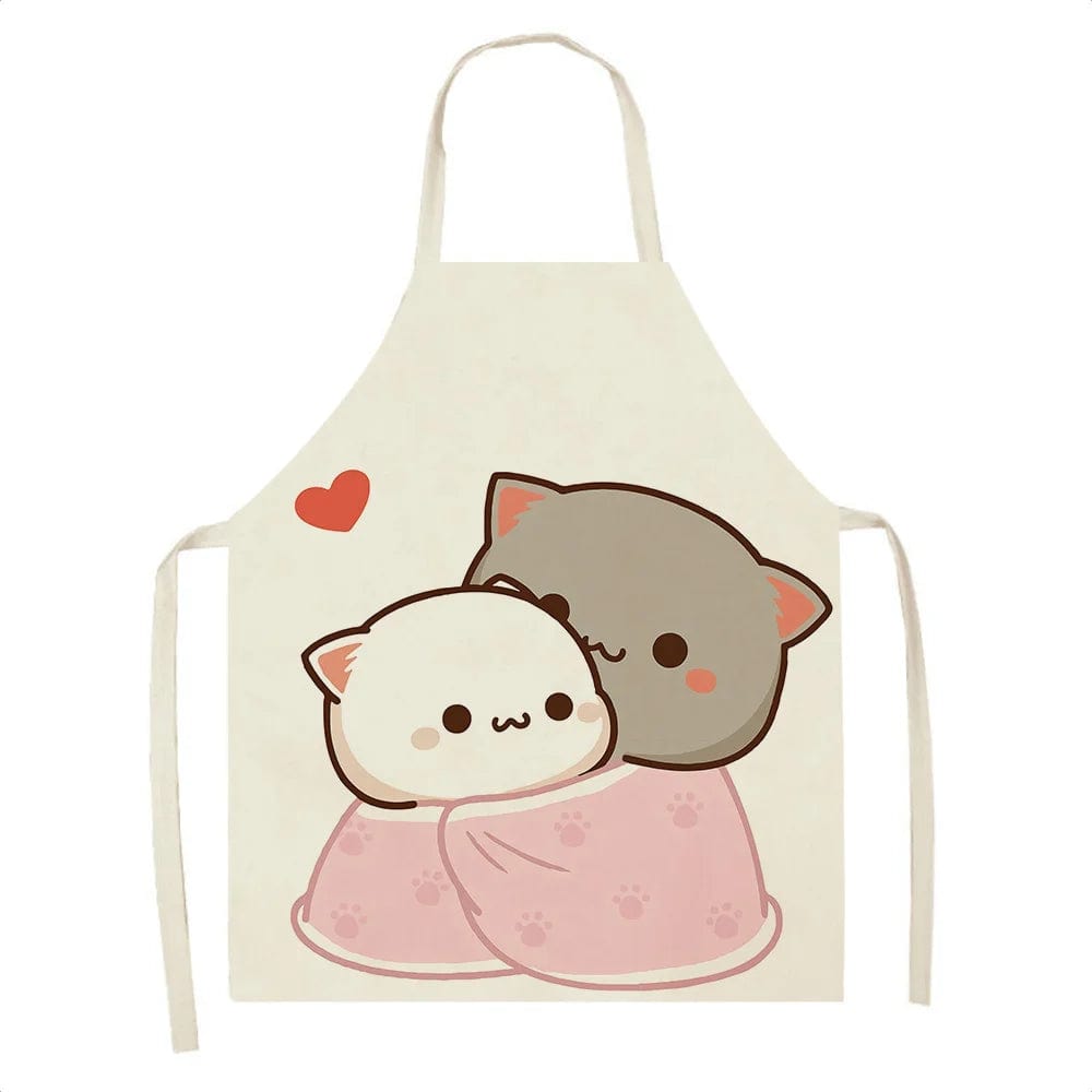 Tablier de Cuisine Kawaï Chats Cartoons Mignons - Taille Adulte tablier