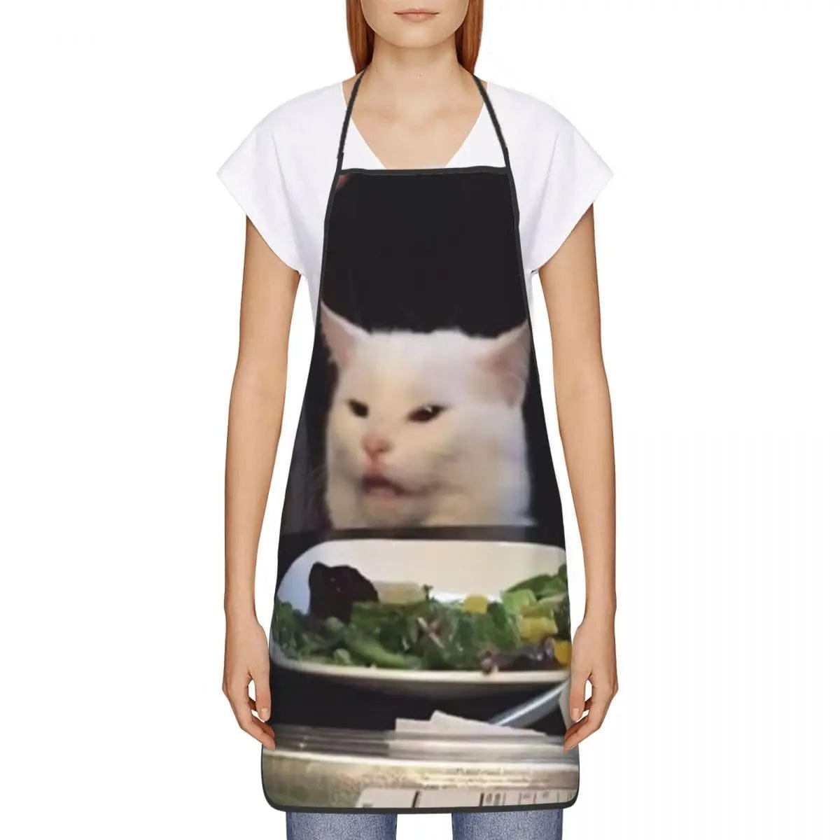 Tablier de Cuisine "Woman Yelling At A Cat" - Mème Internet tablier