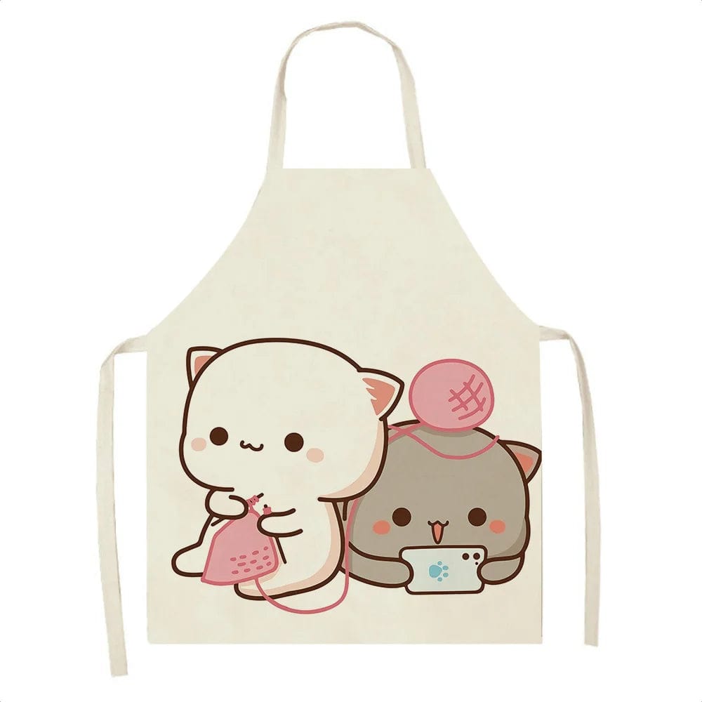 Tablier de Cuisine Kawaï Chats Cartoons Mignons - Taille Adulte tablier