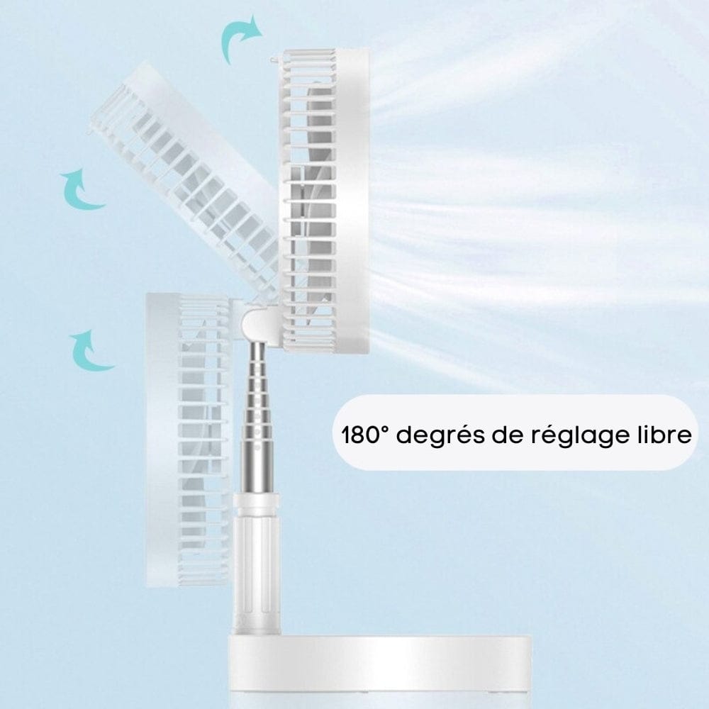 Ventilateur portable rétractable sans fil