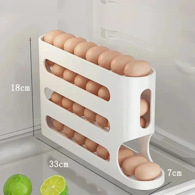 Distributeur d'Œufs Automatique pour Réfrigérateur — 4 Étages, 30 Œufs