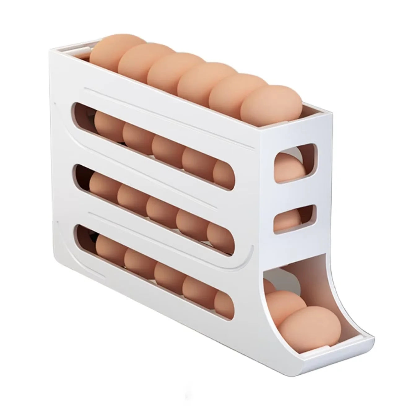 Distributeur d'Œufs Automatique pour Réfrigérateur — 4 Étages, 30 Œufs