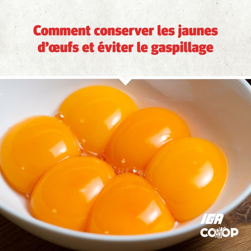 Comment conserver des jaunes d'œuf