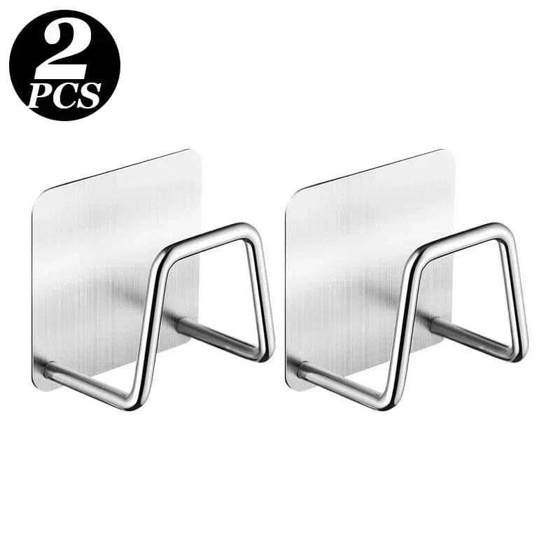 Porte-Éponges en Acier Inoxydable pour Évier de Cuisine, Lot de 1 à 6, Support Auto-Adhésif, Égouttoir, Rangement Mural
