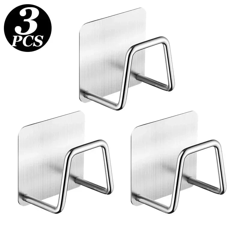 Porte-Éponges en Acier Inoxydable pour Évier de Cuisine, Lot de 1 à 6, Support Auto-Adhésif, Égouttoir, Rangement Mural