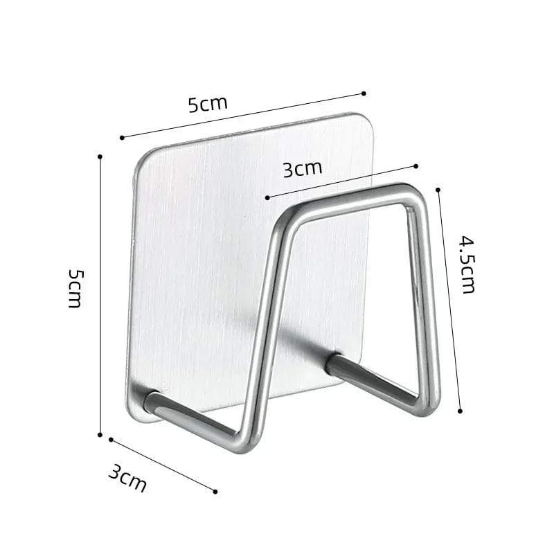 Porte-Éponges en Acier Inoxydable pour Évier de Cuisine, Lot de 1 à 6, Support Auto-Adhésif, Égouttoir, Rangement Mural