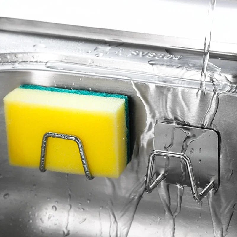 Porte-Éponges en Acier Inoxydable pour Évier de Cuisine, Lot de 1 à 6, Support Auto-Adhésif, Égouttoir, Rangement Mural