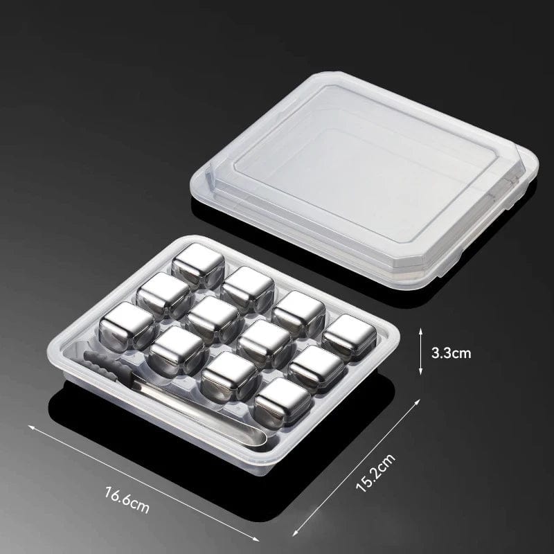 12 Glaçons Réutilisables inox en forme de Dés à jouer glacon reutilisable