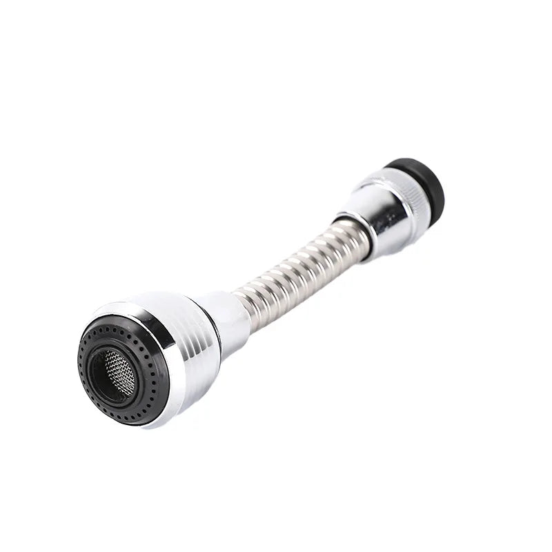 Lot de 2 Embouts de Robinet Rotatifs 360° - Court + Col Flexible, Anti-Éclaboussures