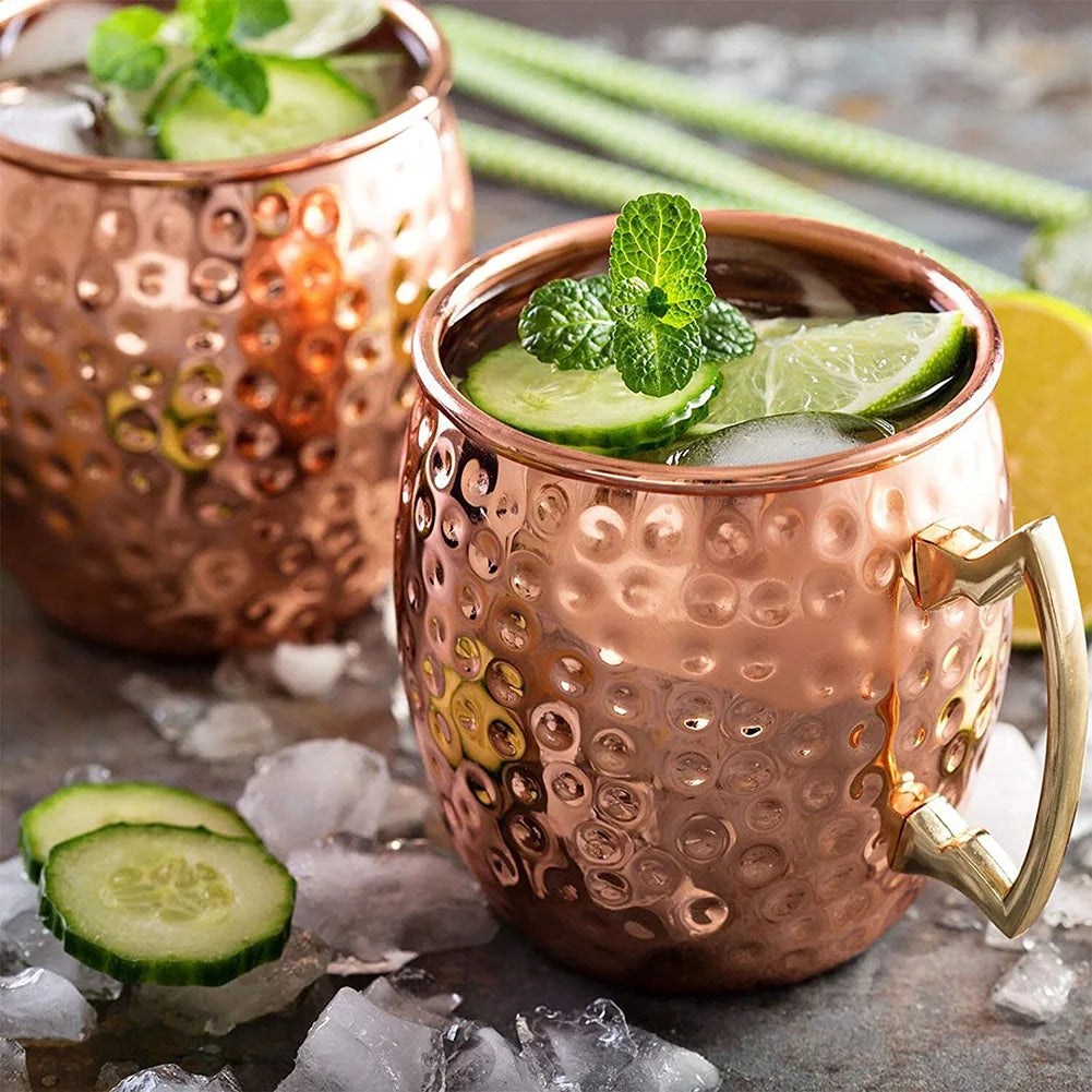Mug Moscow Mule Martelé Inox Finition Cuivre – À l'Unité ou Lot de 4