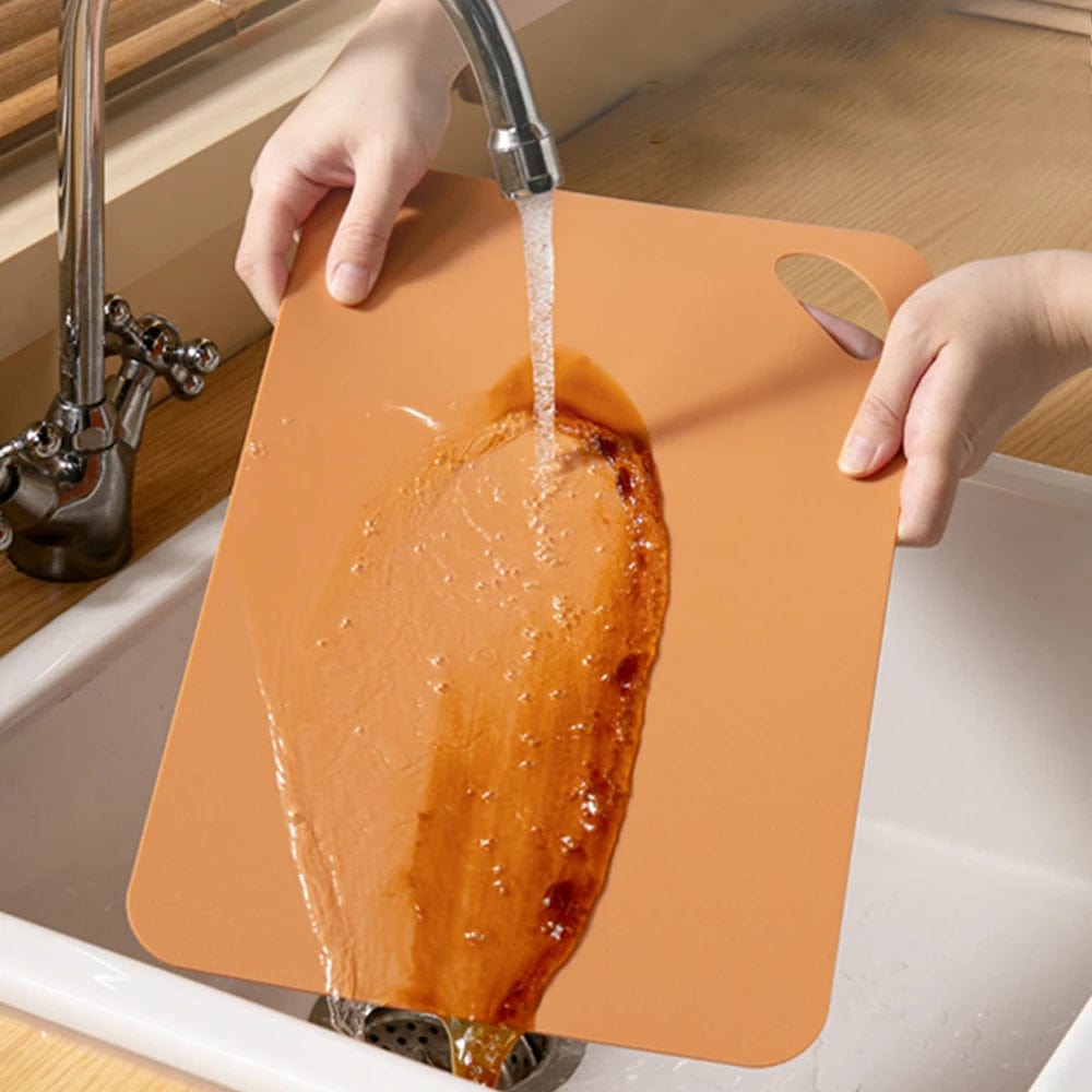 Planche à découper de cuisine flexible, colorée en plastique, antidérapante Planche à Découper