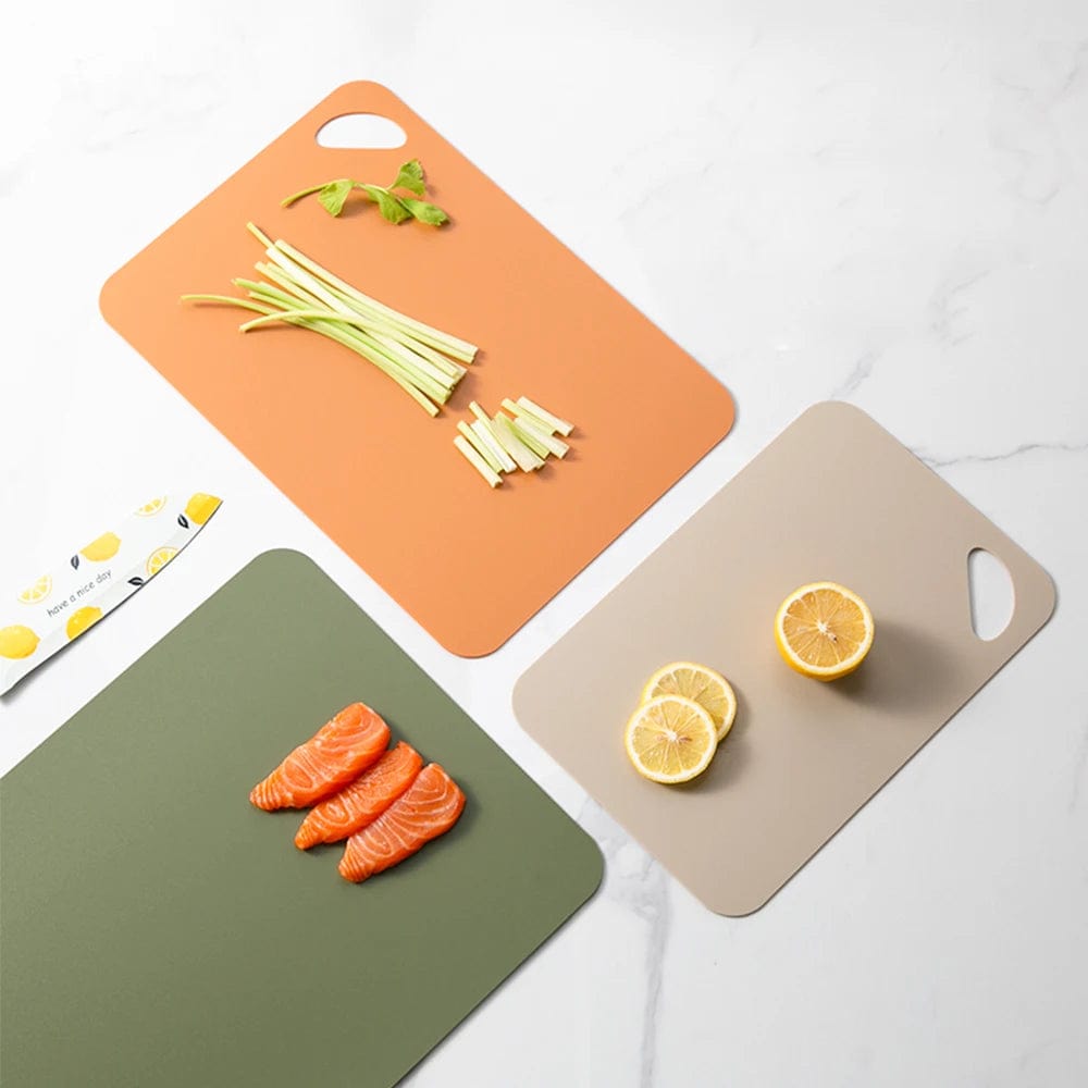 Planche à découper de cuisine flexible, colorée en plastique, antidérapante Planche à Découper