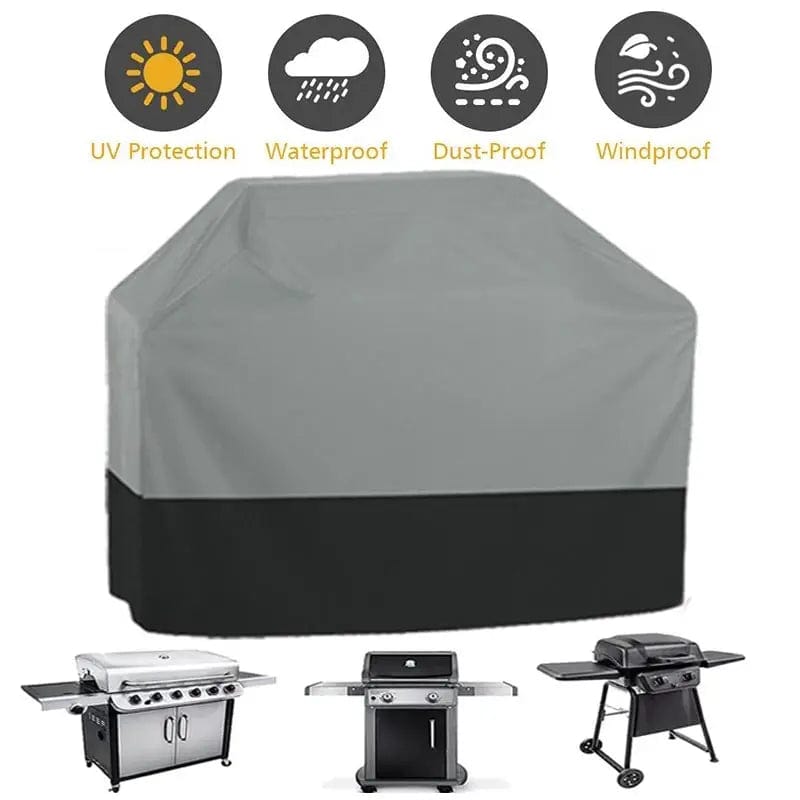 Housse de Barbecue en Tissu Oxford 210T | Protection Jardin BBQ Anti-UV - Noir barbecue