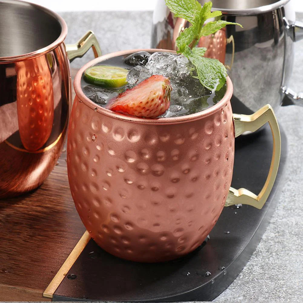 Mug Moscow Mule Martelé Inox Finition Cuivre – À l'Unité ou Lot de 4