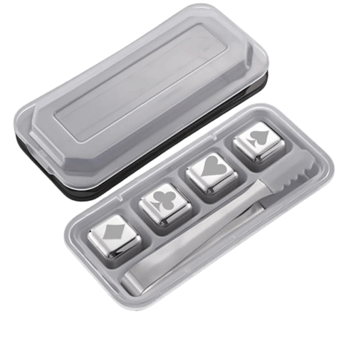 4 Glaçons Réutilisables inox en forme de Dés à jouer motifs Poker glacon reutilisable