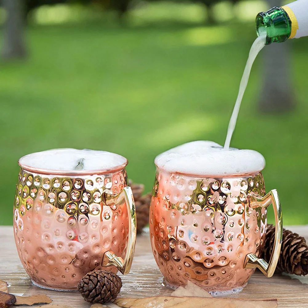 Mug Moscow Mule Martelé Inox Finition Cuivre – À l'Unité ou Lot de 4