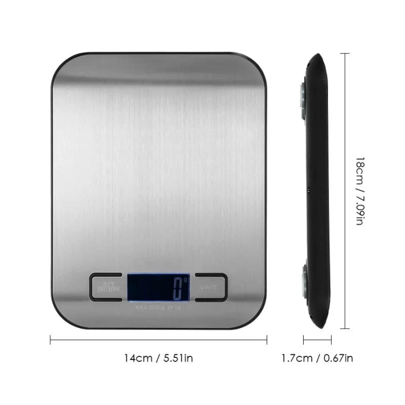 Balance de Cuisine Numérique 5kg/10KG en Acier Inoxydable - Précision 1g balance