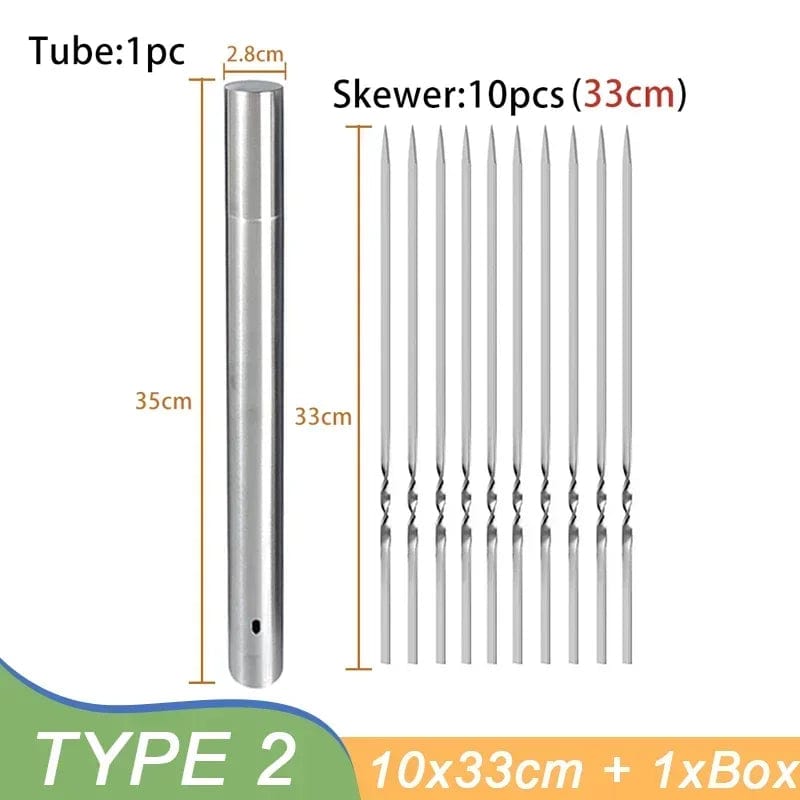 Pics Brochettes Barbecue Inox Réutilisablespour Camping Jardin barbecue