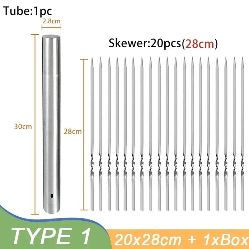 Pics Brochettes Barbecue Inox Réutilisablespour Camping Jardin barbecue