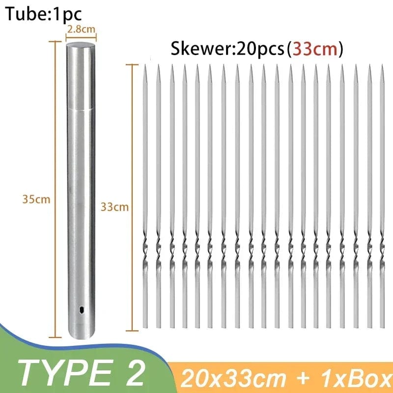 Pics Brochettes Barbecue Inox Réutilisablespour Camping Jardin barbecue