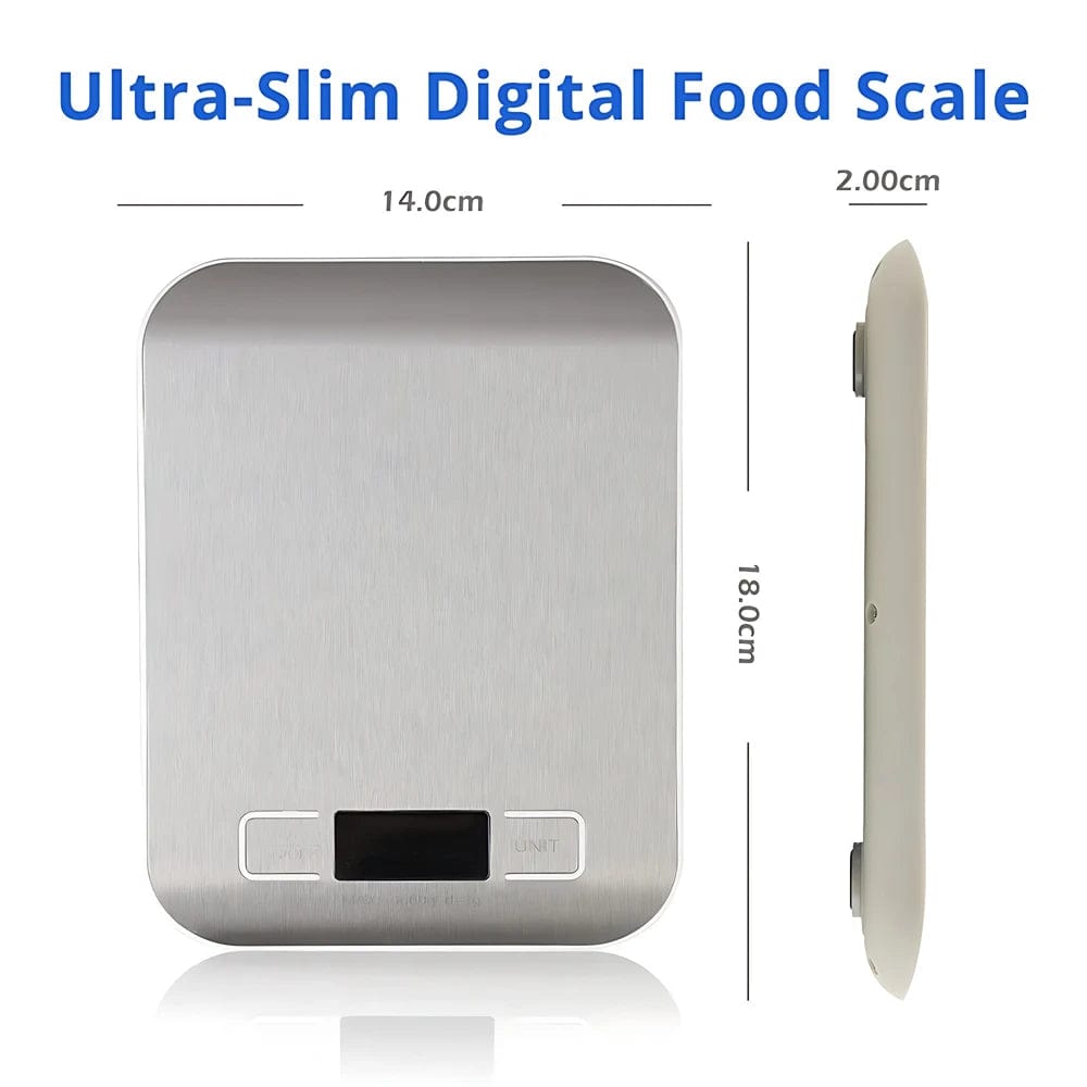 Balance de cuisine numérique en acier inoxydable 5kg/10kg balance
