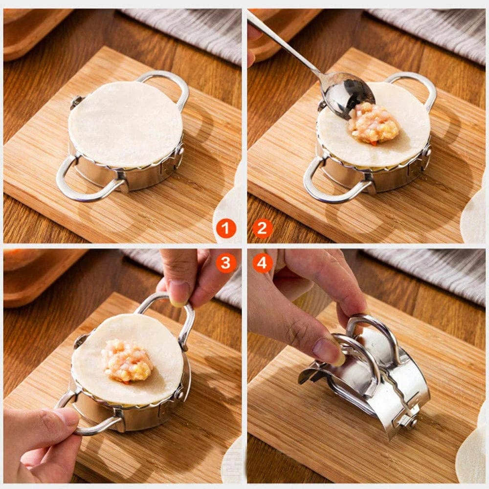 Moule à dumplings en acier inoxydable - Kit de 5 pièces de cuisine