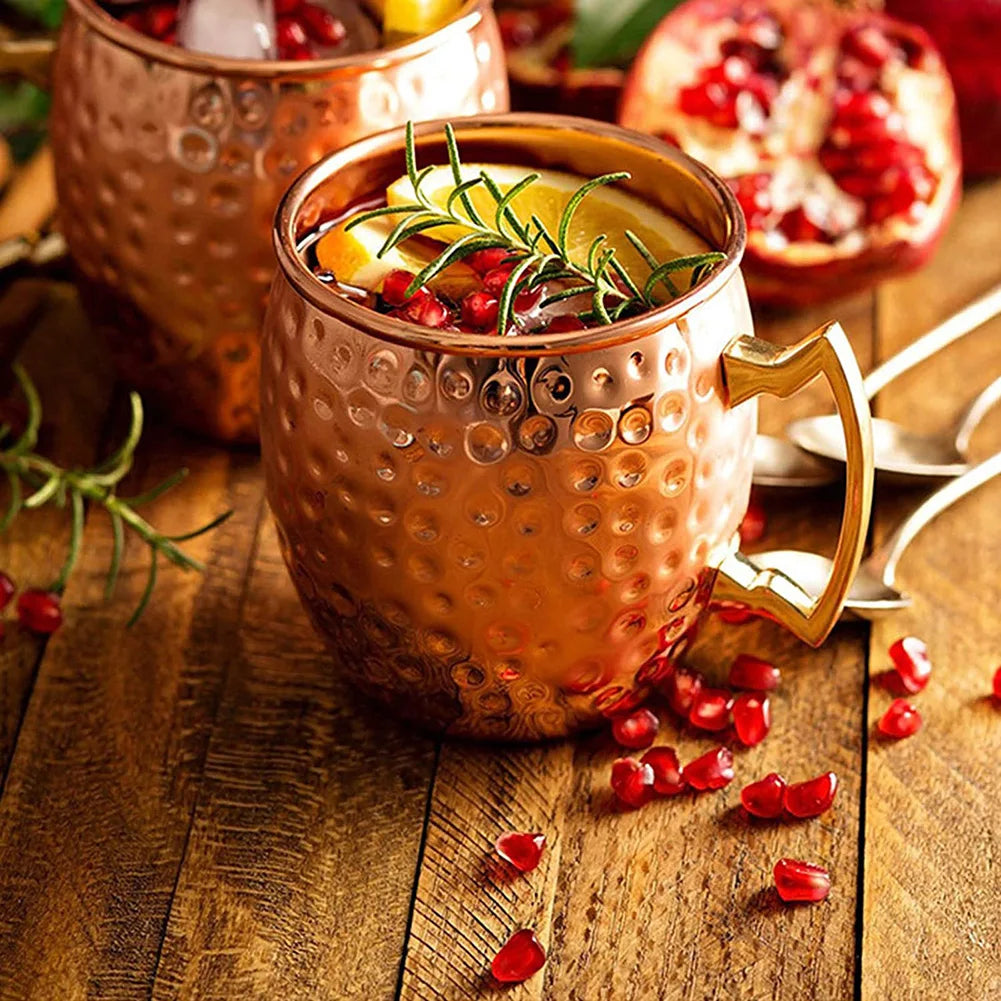 Mug Moscow Mule Martelé Inox Finition Cuivre – À l'Unité ou Lot de 4