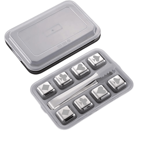 8 Glaçons réutilisables inox en forme de Dés à jouer motifs Poker glacon reutilisable