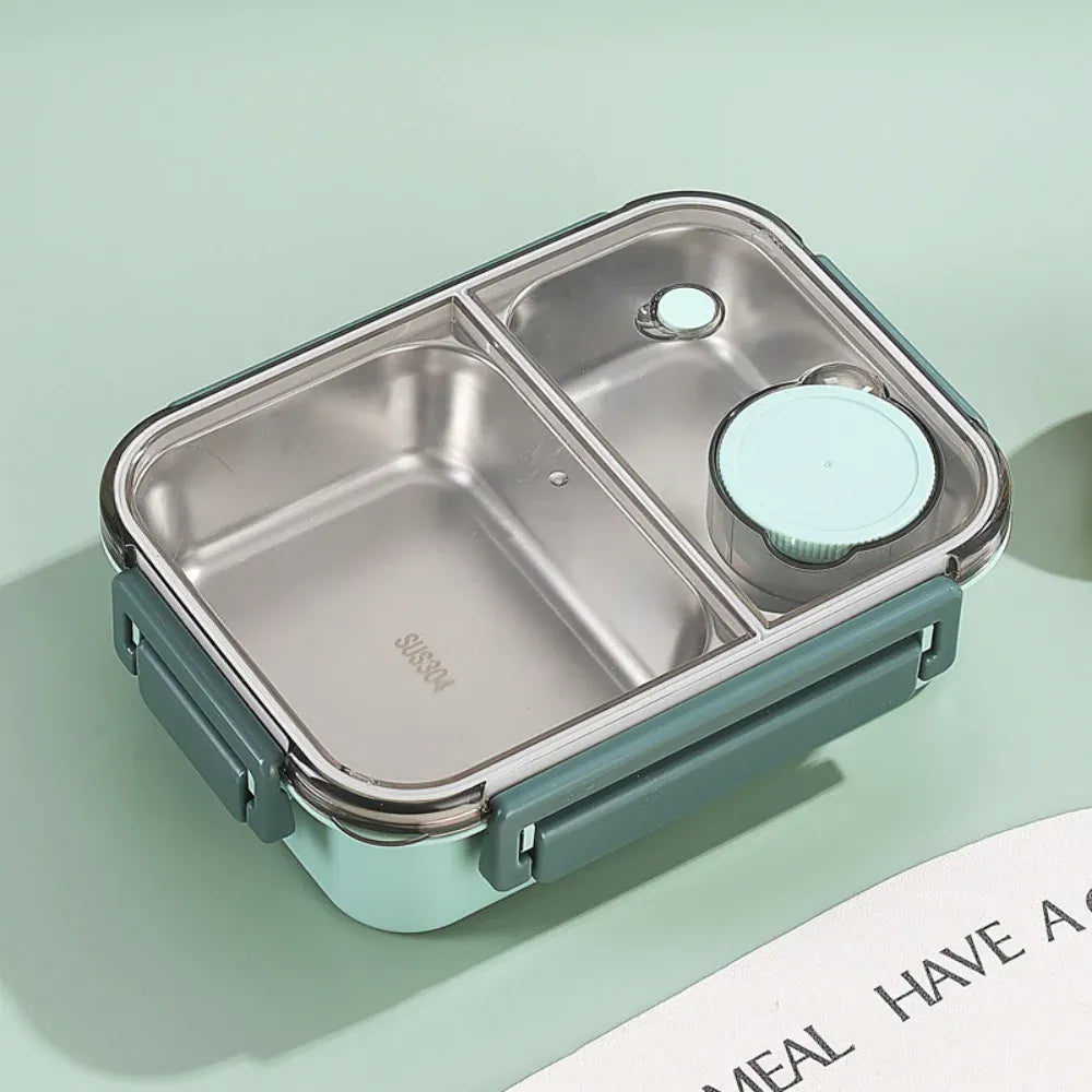 Lunchbox en Inox à 2/3 Compartiments Étanches 850ml Lunchbox