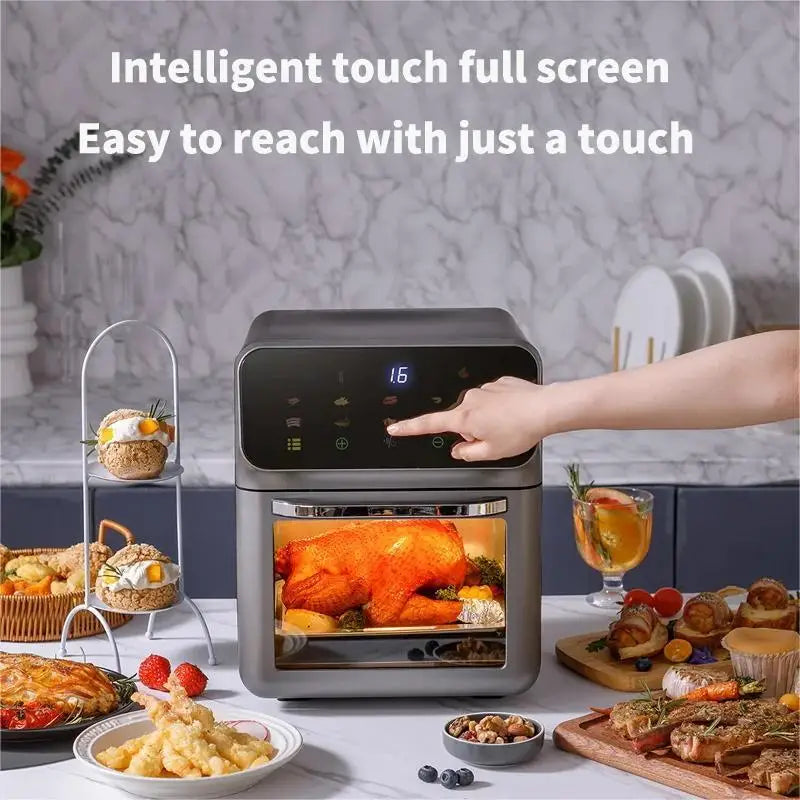 Friteuse Sans Huile 10L 1350W Écran Tactile avec Hublot Visible airfryers